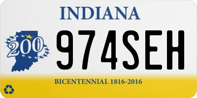 IN license plate 974SEH