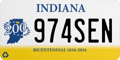 IN license plate 974SEN