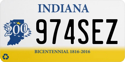 IN license plate 974SEZ