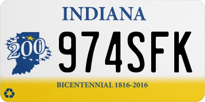 IN license plate 974SFK