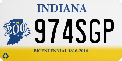 IN license plate 974SGP