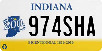 IN license plate 974SHA