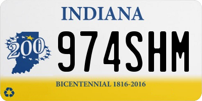 IN license plate 974SHM