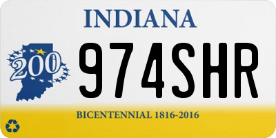 IN license plate 974SHR