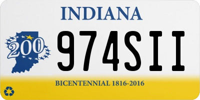 IN license plate 974SII