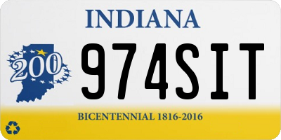 IN license plate 974SIT