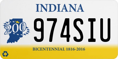 IN license plate 974SIU