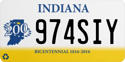 IN license plate 974SIY