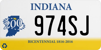 IN license plate 974SJ