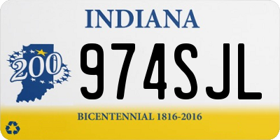 IN license plate 974SJL