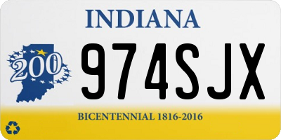 IN license plate 974SJX