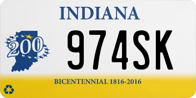 IN license plate 974SK