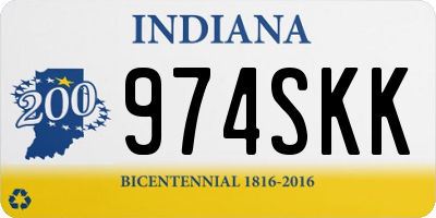 IN license plate 974SKK