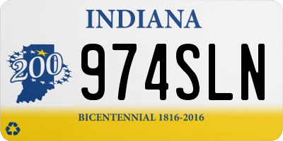 IN license plate 974SLN