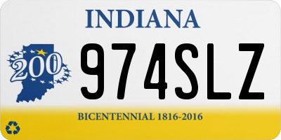 IN license plate 974SLZ