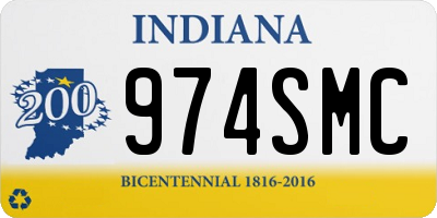 IN license plate 974SMC