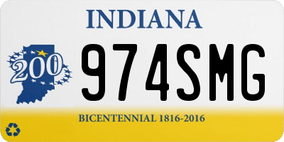 IN license plate 974SMG