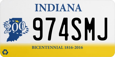 IN license plate 974SMJ