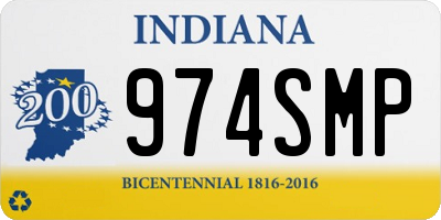 IN license plate 974SMP