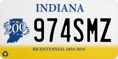IN license plate 974SMZ