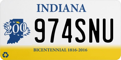 IN license plate 974SNU