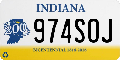IN license plate 974SOJ