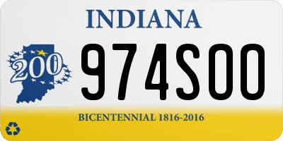 IN license plate 974SOO