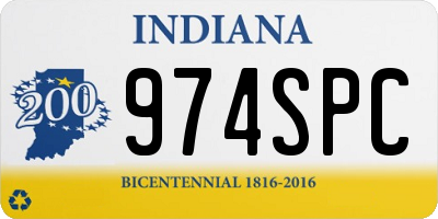IN license plate 974SPC
