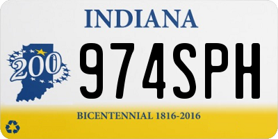 IN license plate 974SPH