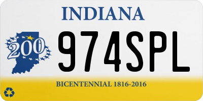 IN license plate 974SPL