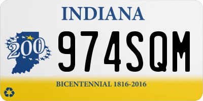 IN license plate 974SQM