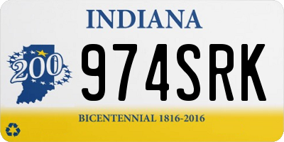 IN license plate 974SRK