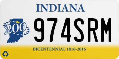 IN license plate 974SRM