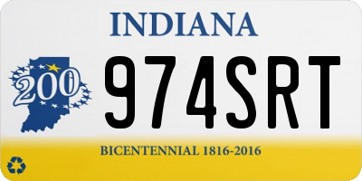 IN license plate 974SRT