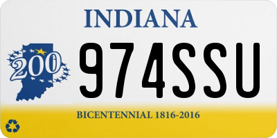 IN license plate 974SSU