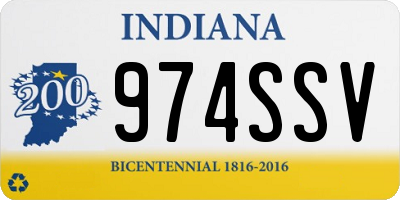 IN license plate 974SSV
