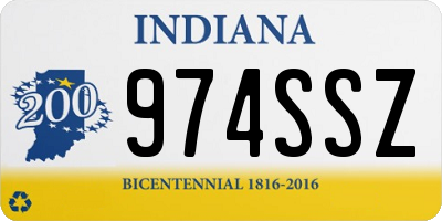 IN license plate 974SSZ