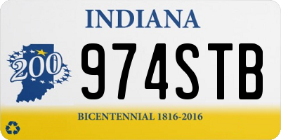 IN license plate 974STB