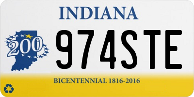 IN license plate 974STE