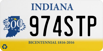 IN license plate 974STP
