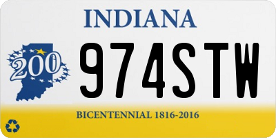 IN license plate 974STW