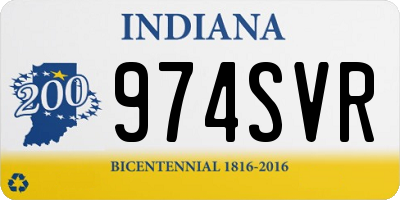 IN license plate 974SVR