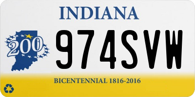 IN license plate 974SVW