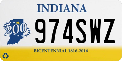 IN license plate 974SWZ