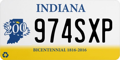 IN license plate 974SXP
