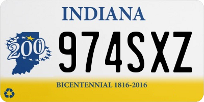 IN license plate 974SXZ