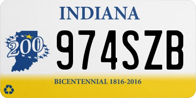 IN license plate 974SZB