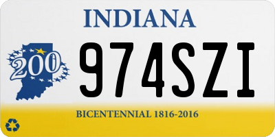 IN license plate 974SZI