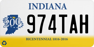 IN license plate 974TAH