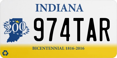IN license plate 974TAR